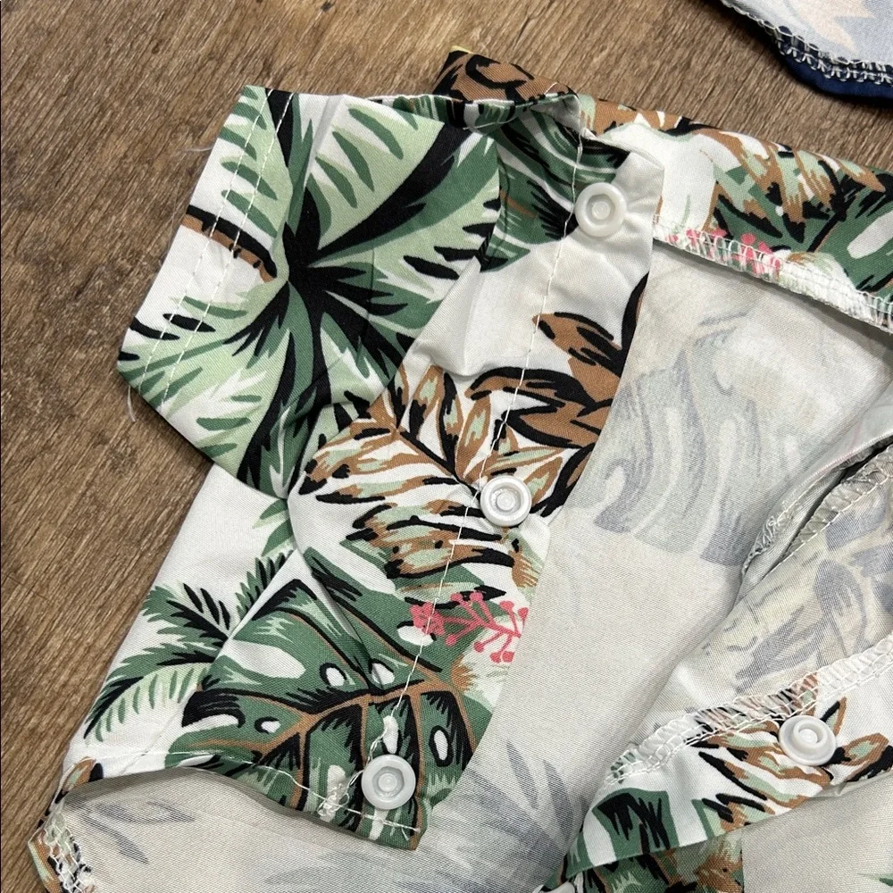 Tropical Print Dog Shirts XS - Multicolor
